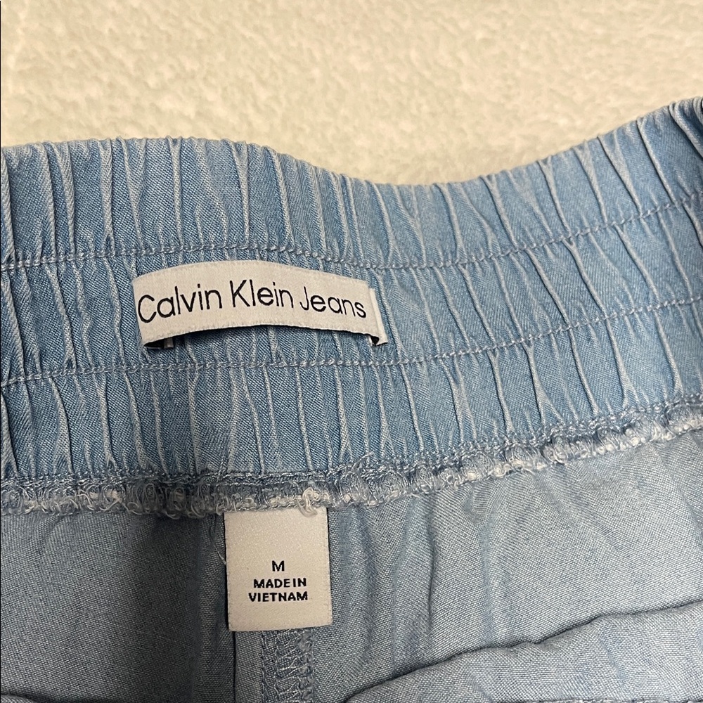 Calvin Klein Light Wash Wide Leg Pants - Picture 4 of 8
